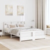 Sengestamme med hodegjerde Hvit 160 x 200 cm Heltre furu