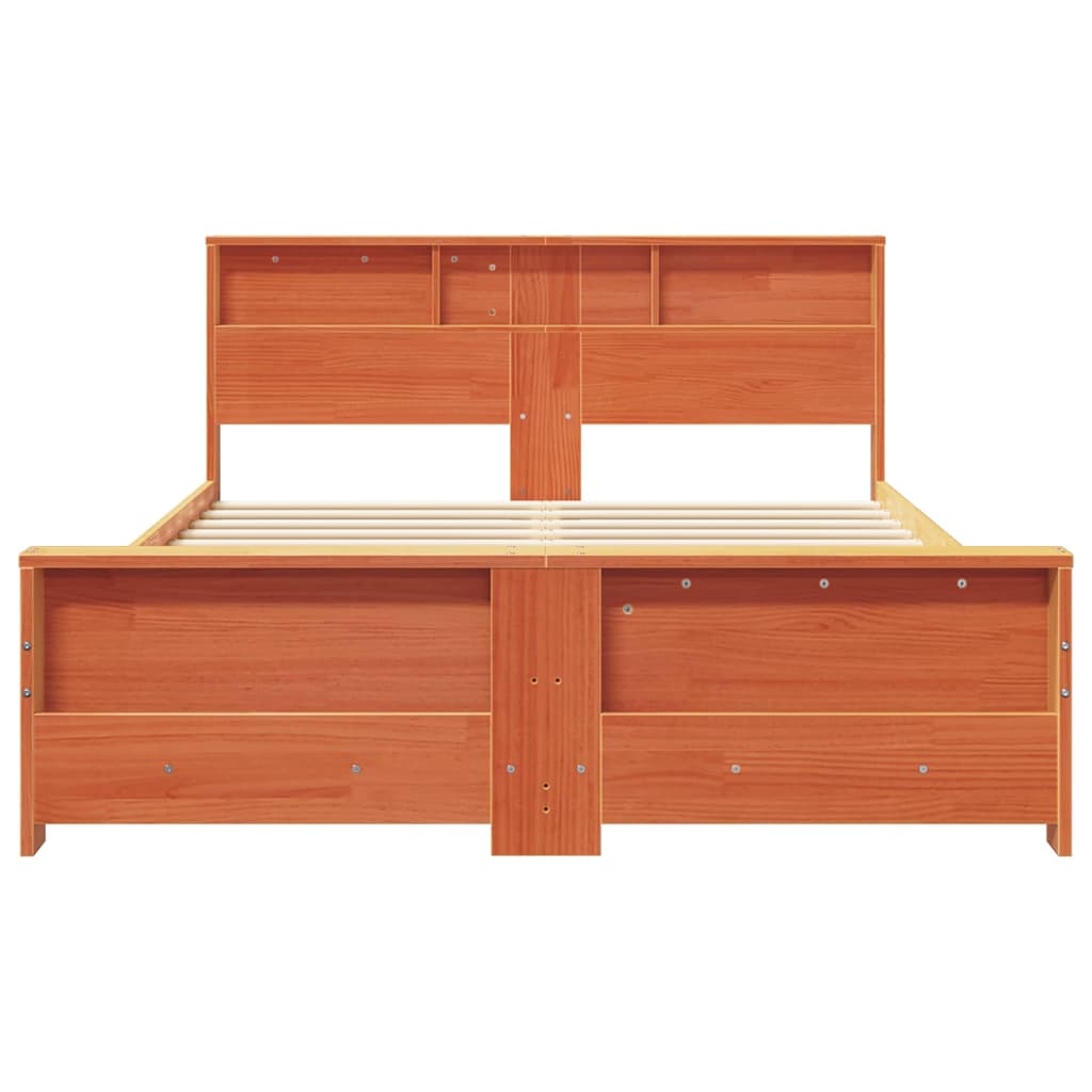 Sengestamme med hodegjerde Voksbrun 150 x 200 cm Heltre furu