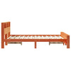 Sengestamme med hodegjerde Voksbrun 150 x 200 cm Heltre furu