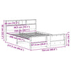 Sengestamme med hodegjerde Voksbrun 150 x 200 cm Heltre furu