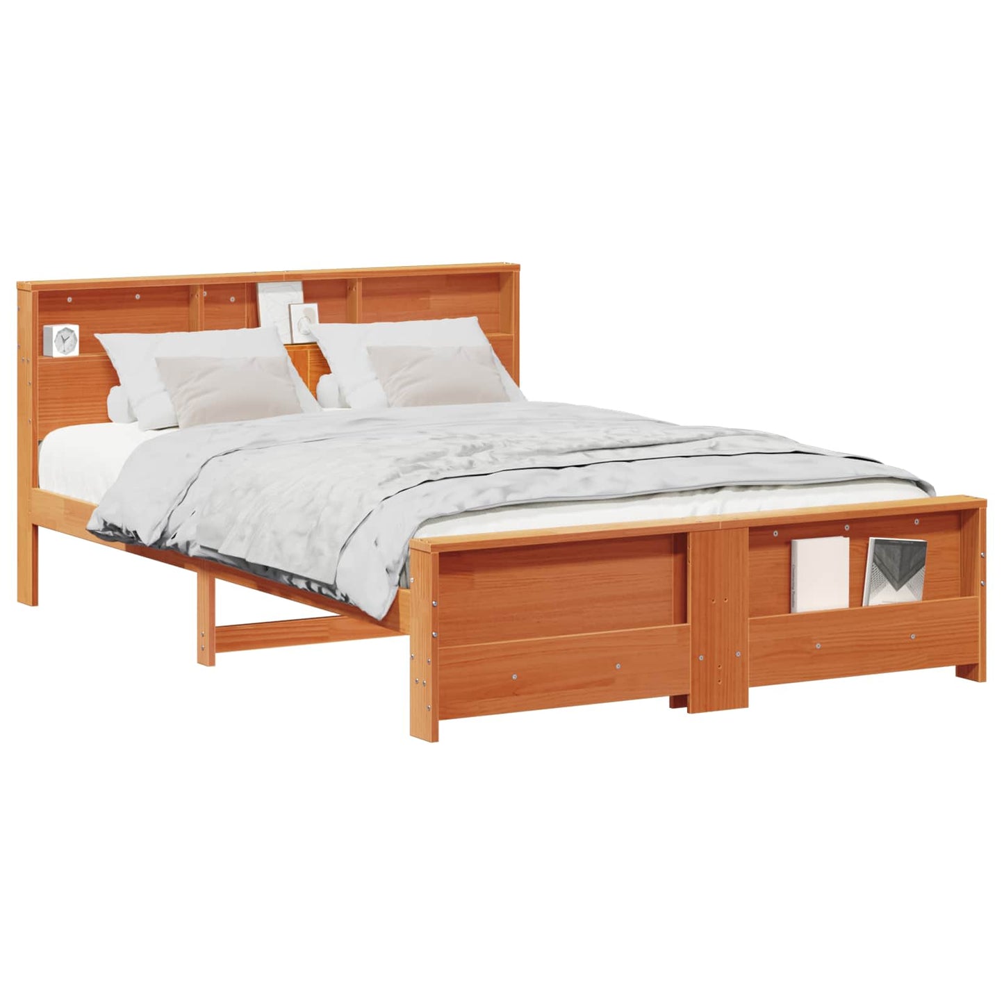 Sengestamme Vokset Brun 140 x 200 cm Konstruert tre