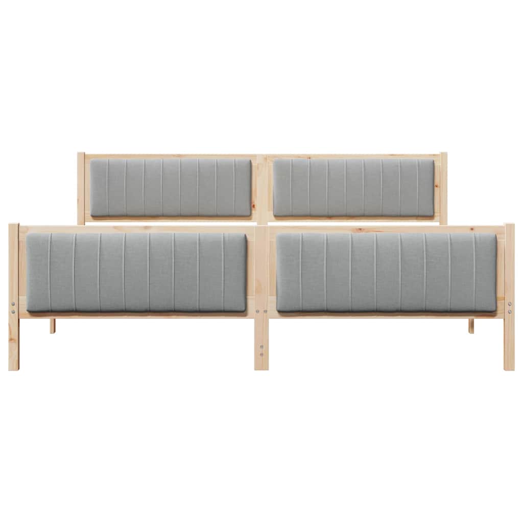 Sengestamme Brun og lys grå 200 x 200 cm Heltre furu