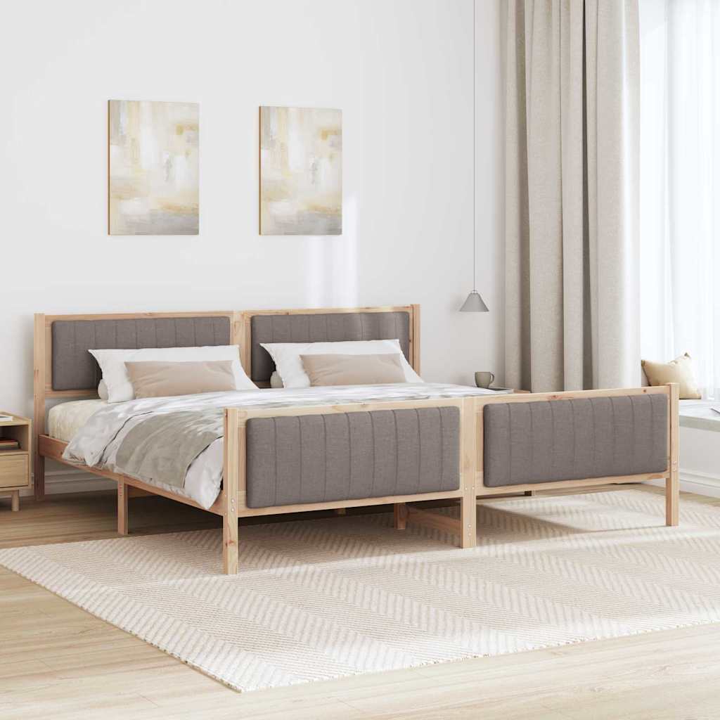 Sengestamme Brun og taupe 200 x 200 cm Heltre furu