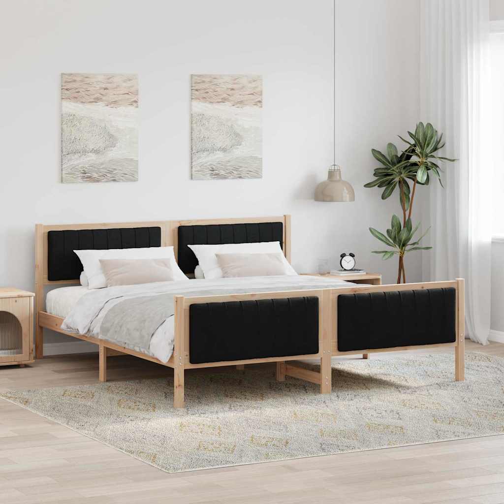 Sengestamme Brunt og svart 180 x 200 cm Heltre furu