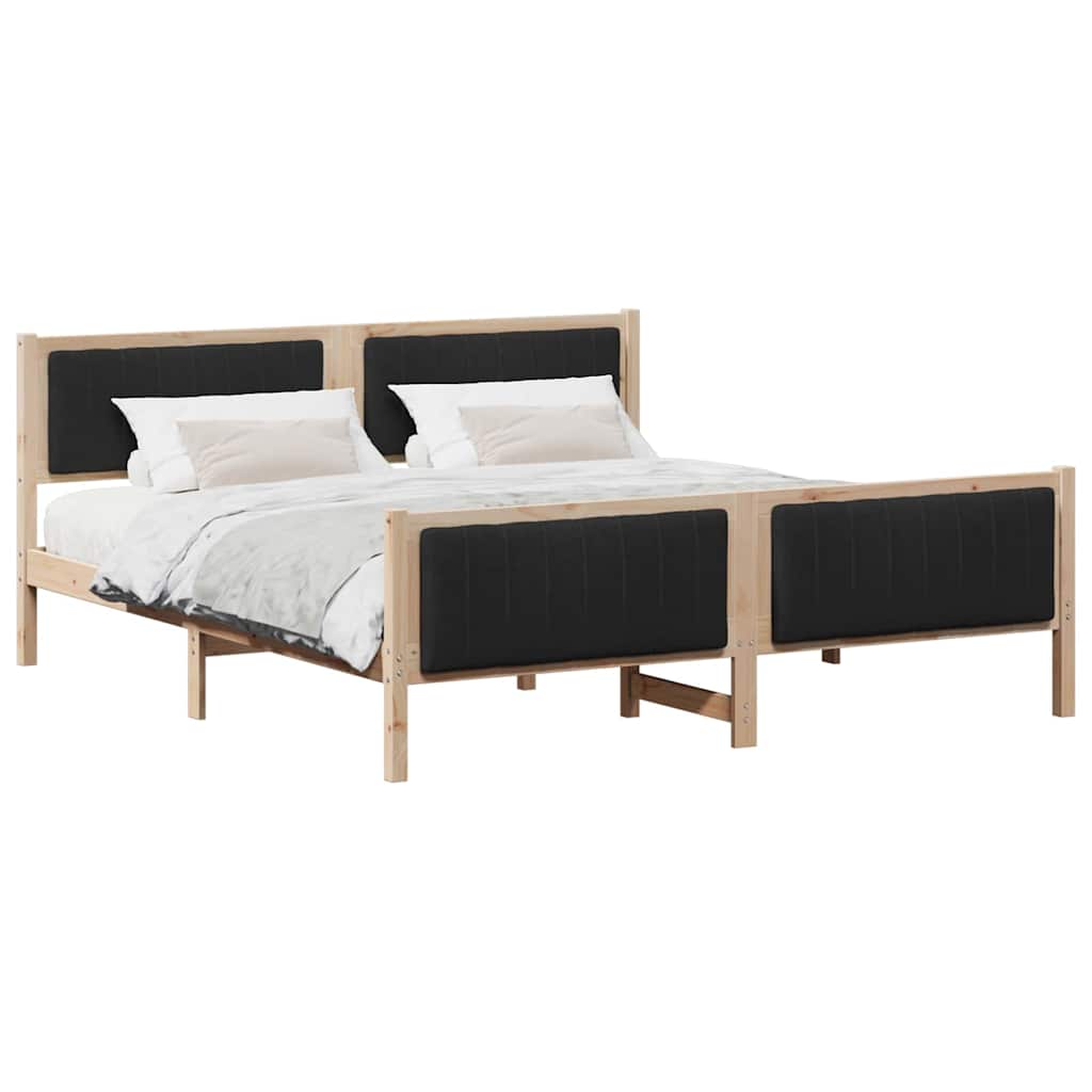 Sengestamme Brunt og svart 180 x 200 cm Heltre furu