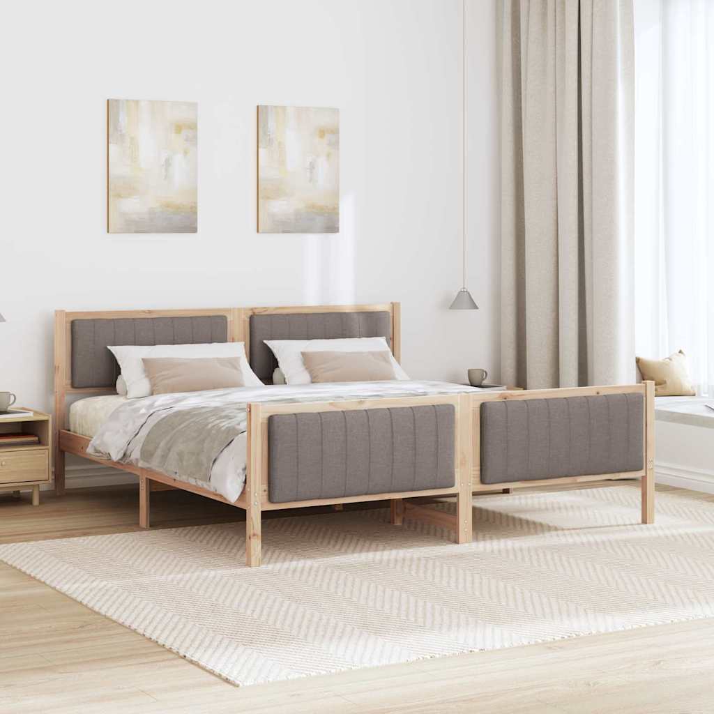 Sengestamme Brun og taupe 180 x 200 cm Heltre furu