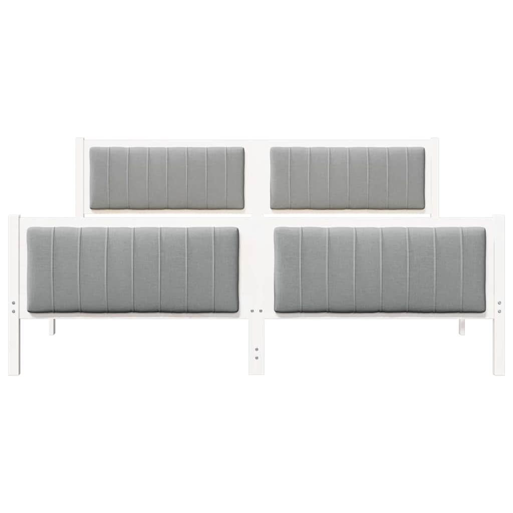 Sengestamme Hvit og lysegrå 180 x 200 cm Heltre furu