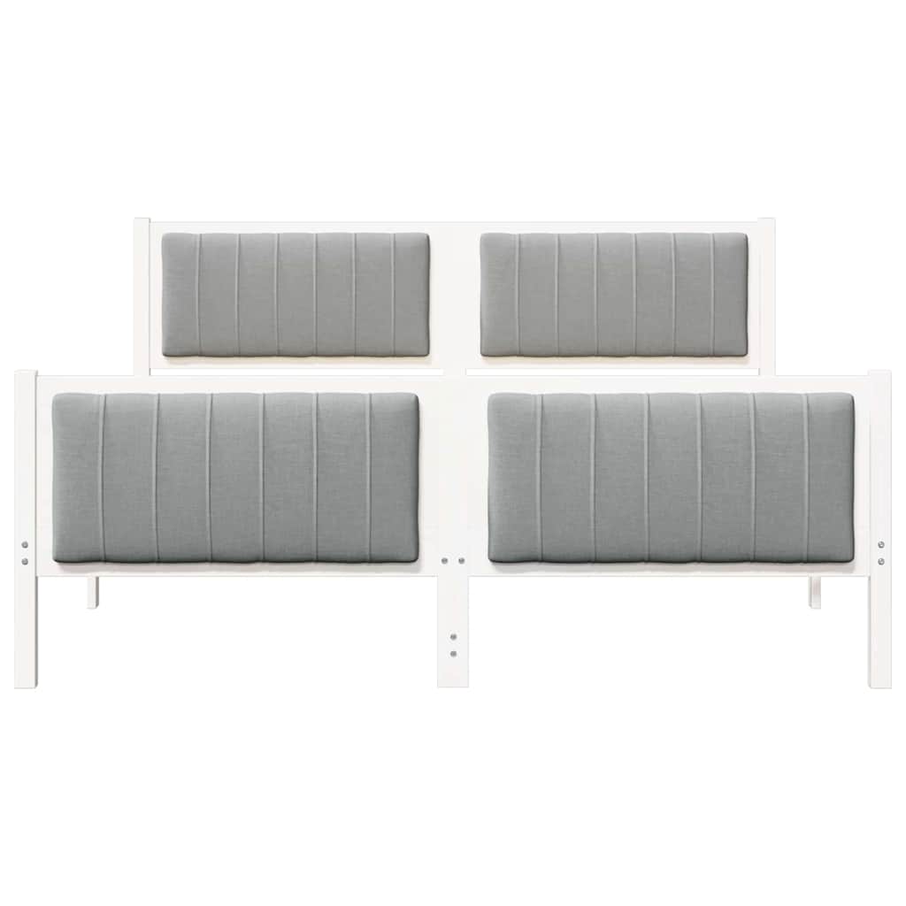 Sengestamme Hvit og lysegrå 150 x 200 cm Heltre furu