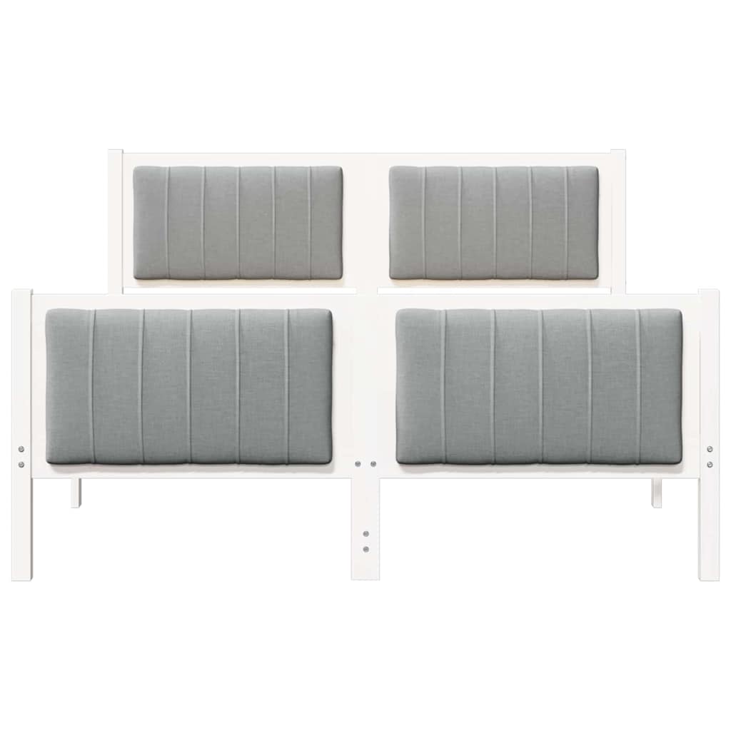 Sengestamme Hvit og lysegrå 140 x 200 cm Heltre furu