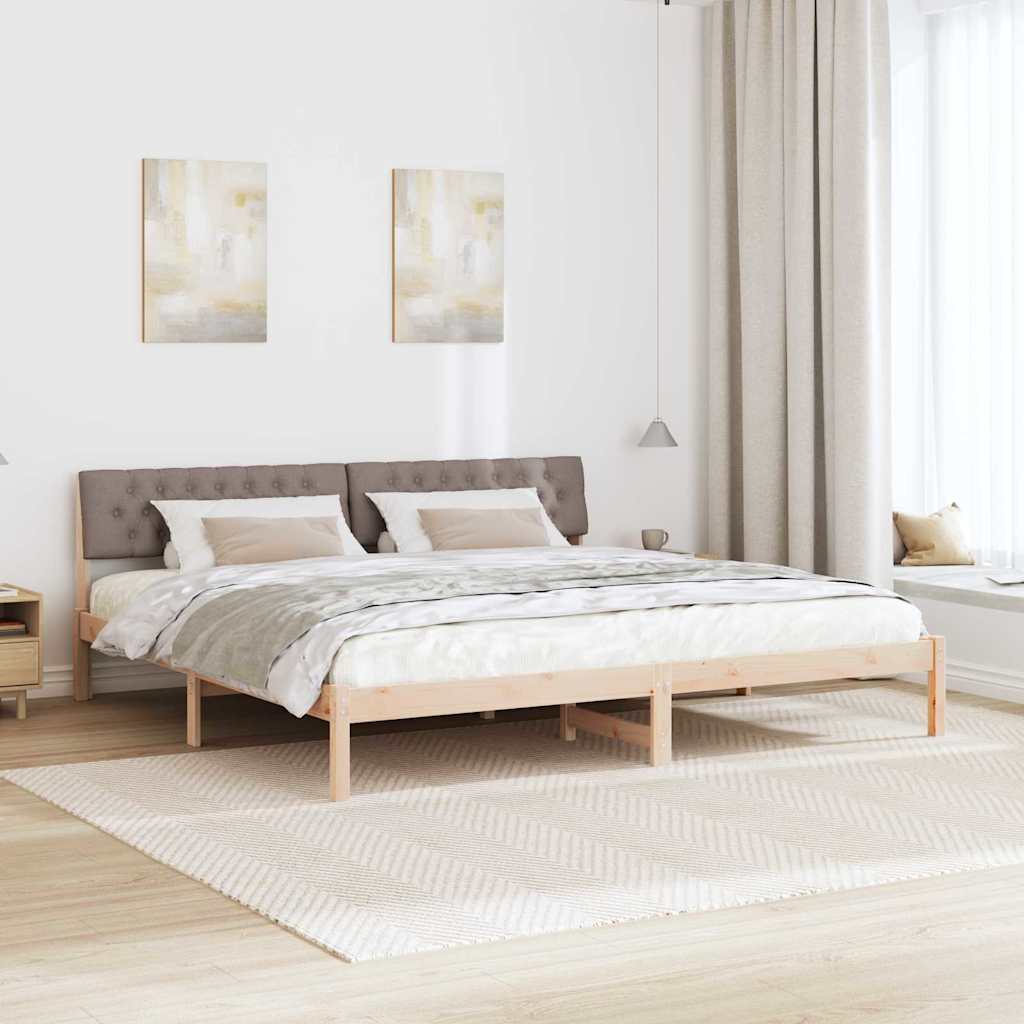 Sengestamme Brun og taupe 200 x 200 cm Heltre furu