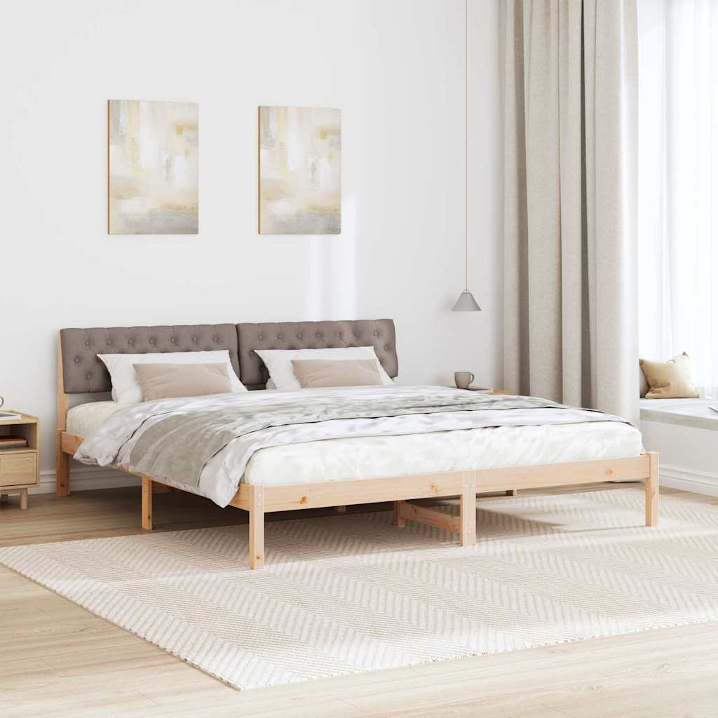 Sengestamme Brun og taupe 180 x 200 cm Heltre furu