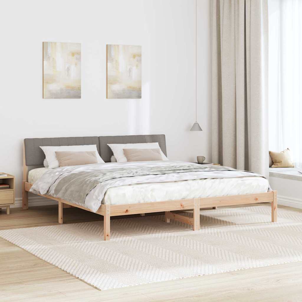 Sengestamme Brun og taupe 180 x 200 cm Heltre furu