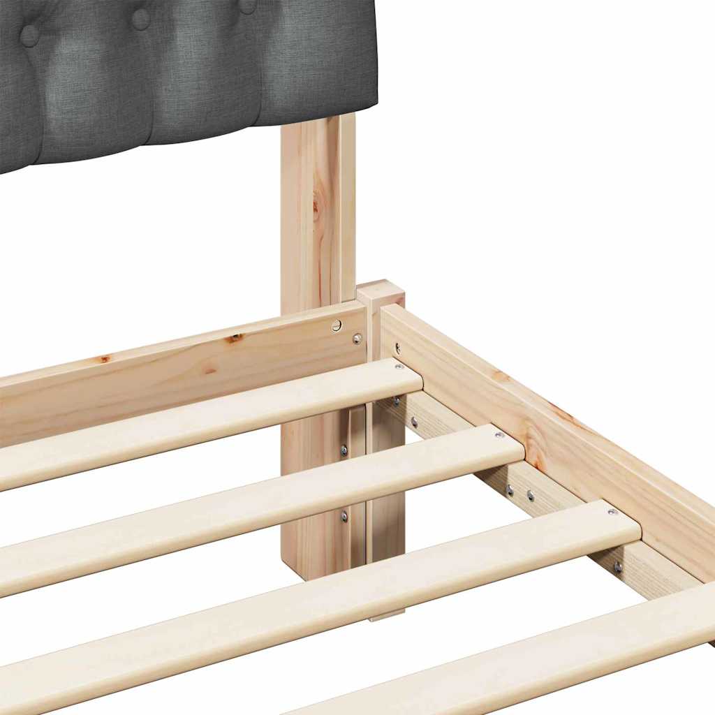 Sengeramme med Polstret Hodegjerde Brun 200 x 200 cm