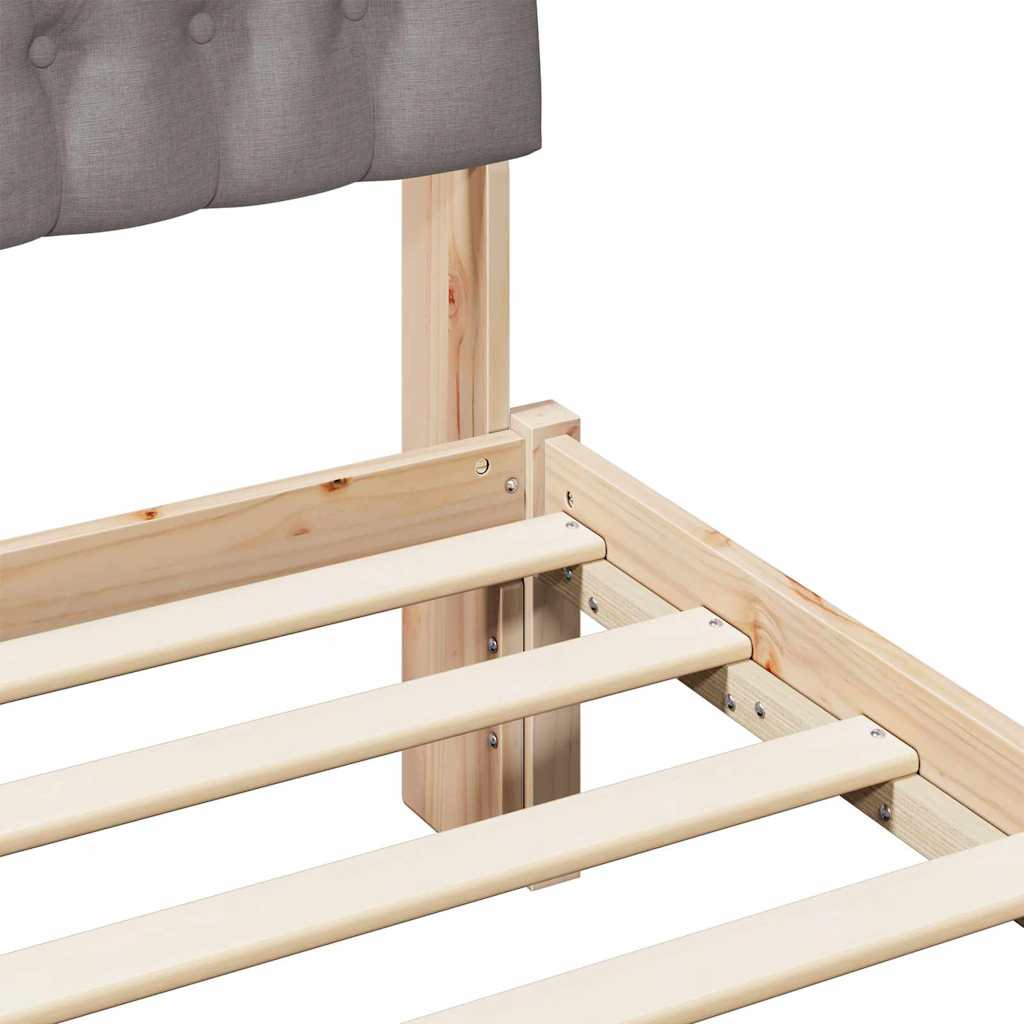 Sengeramme med Polstret Hodegjerde Brun 200 x 200 cm