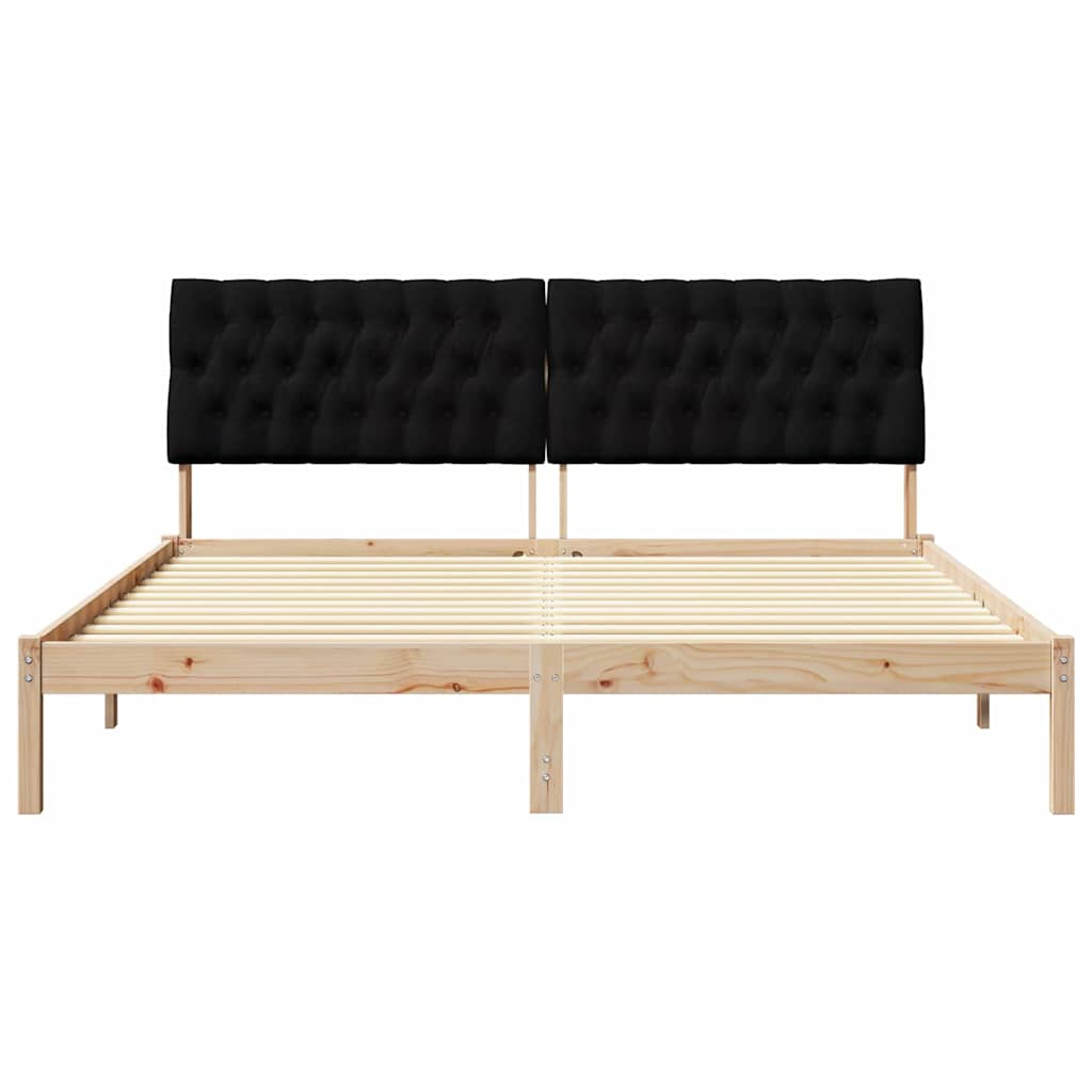 Sengeramme med Polstret Hodegjerde Brun 180 x 200 cm