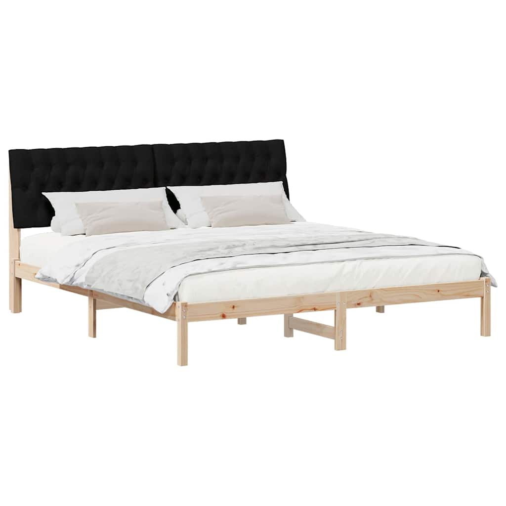 Sengeramme med Polstret Hodegjerde Brun 180 x 200 cm