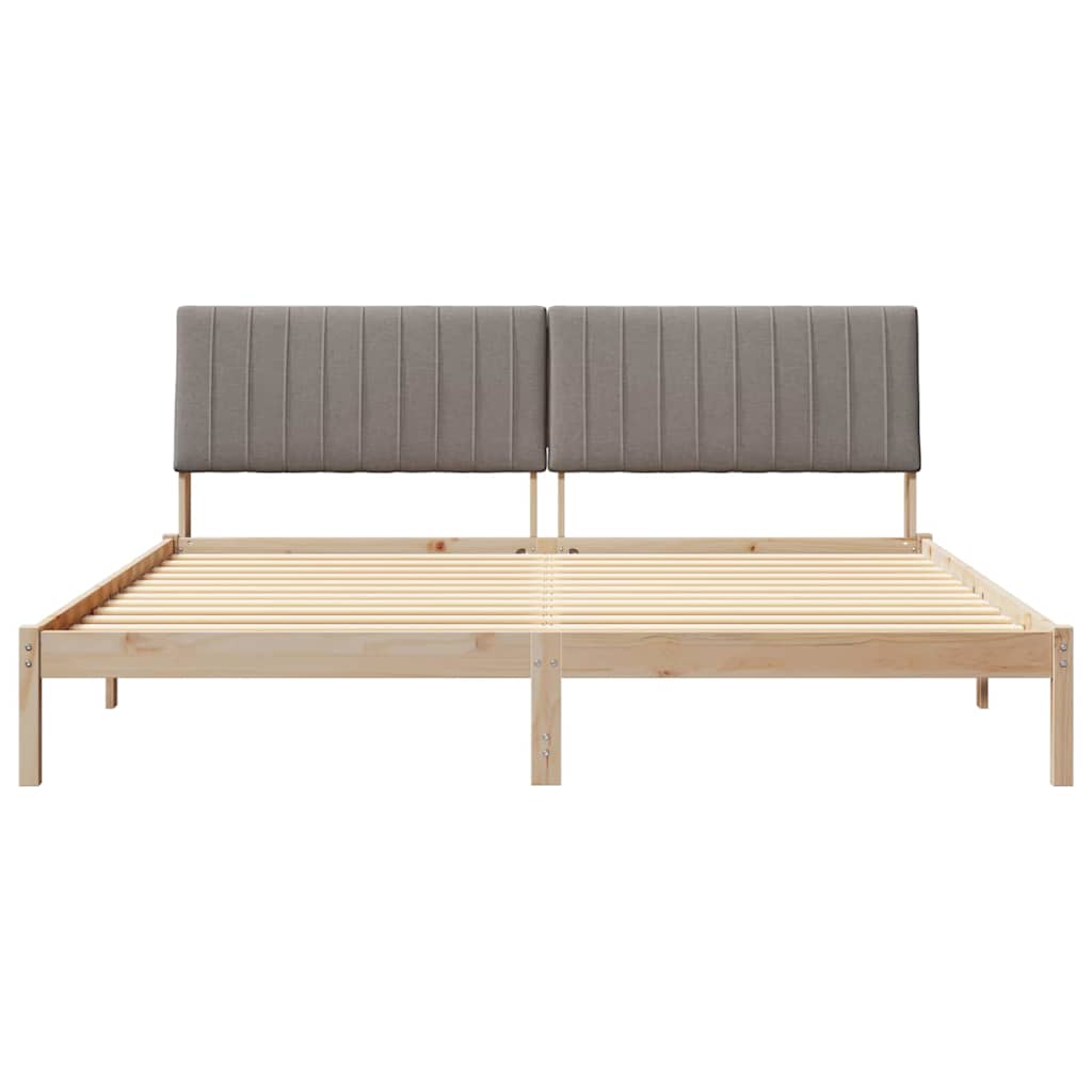 Sengestamme med hodegjerde Brun 200 x 200 cm Massiv furu