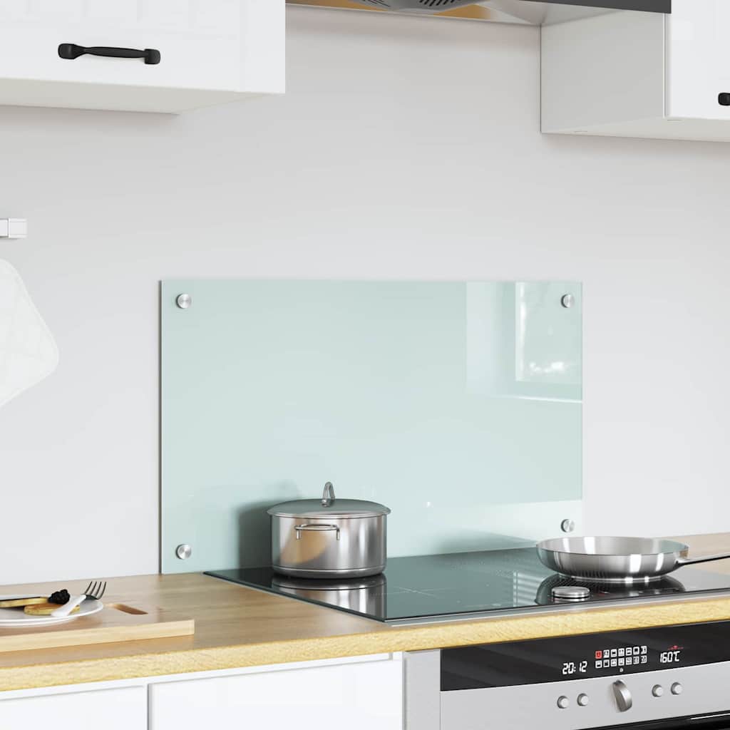 Kjøkkenbenkplate Melk 70 x 40 cm herdet glass