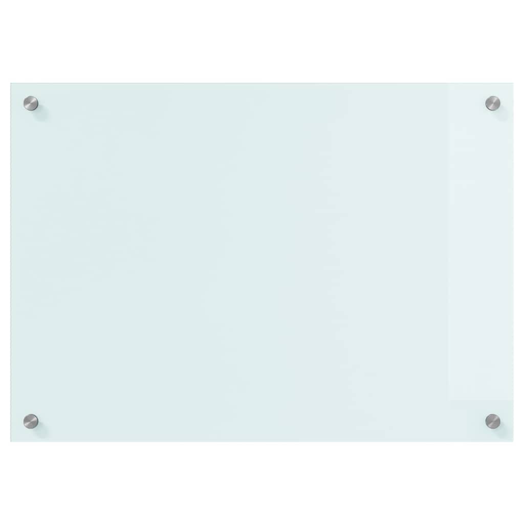Kjøkkenbenkplate Melk 70 x 50 cm herdet glass