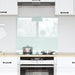 Kjøkkenbenkplate Melk 70 x 60 cm herdet glass