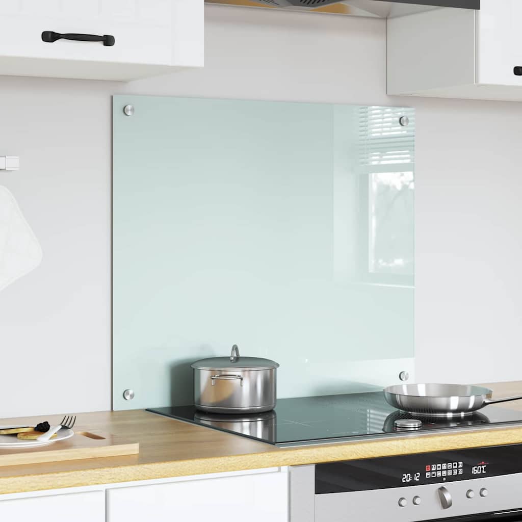 Kjøkkenbenkplate Melk 70 x 60 cm herdet glass
