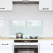 Kjøkkenbenkplate Melk 80 x 40 cm herdet glass