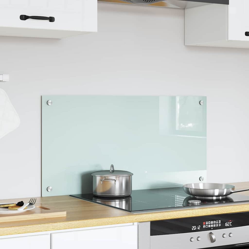 Kjøkkenbenkplate Melk 80 x 40 cm herdet glass