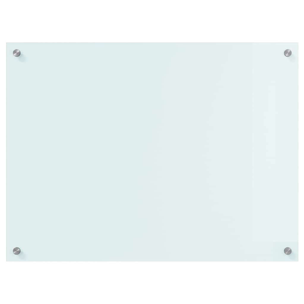 Kjøkkenbenkplate Melk 80 x 60 cm herdet glass