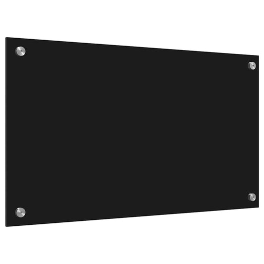 Kjøkkenbenkplate Svart 70 x 40 cm herdet glass