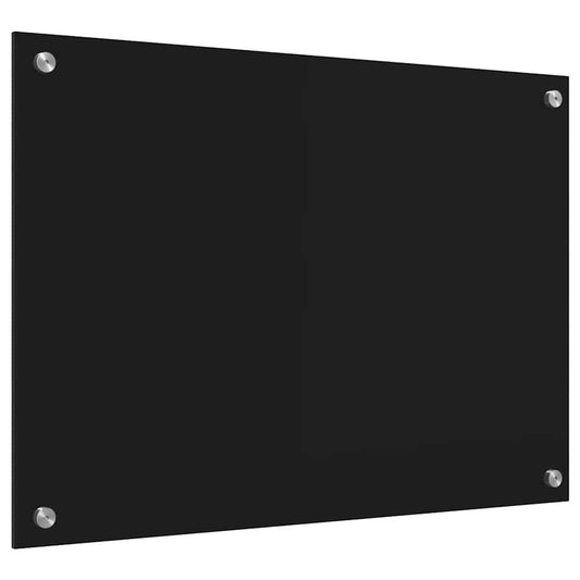 Kjøkkenbenkplate Svart 70 x 50 cm herdet glass