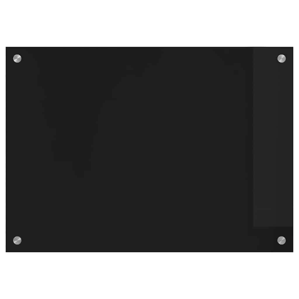 Kjøkkenbenkplate Svart 70 x 50 cm herdet glass