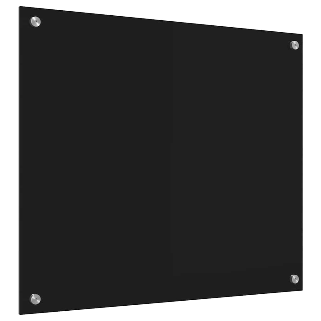 Kjøkkenbenkplate Svart 70 x 60 cm herdet glass
