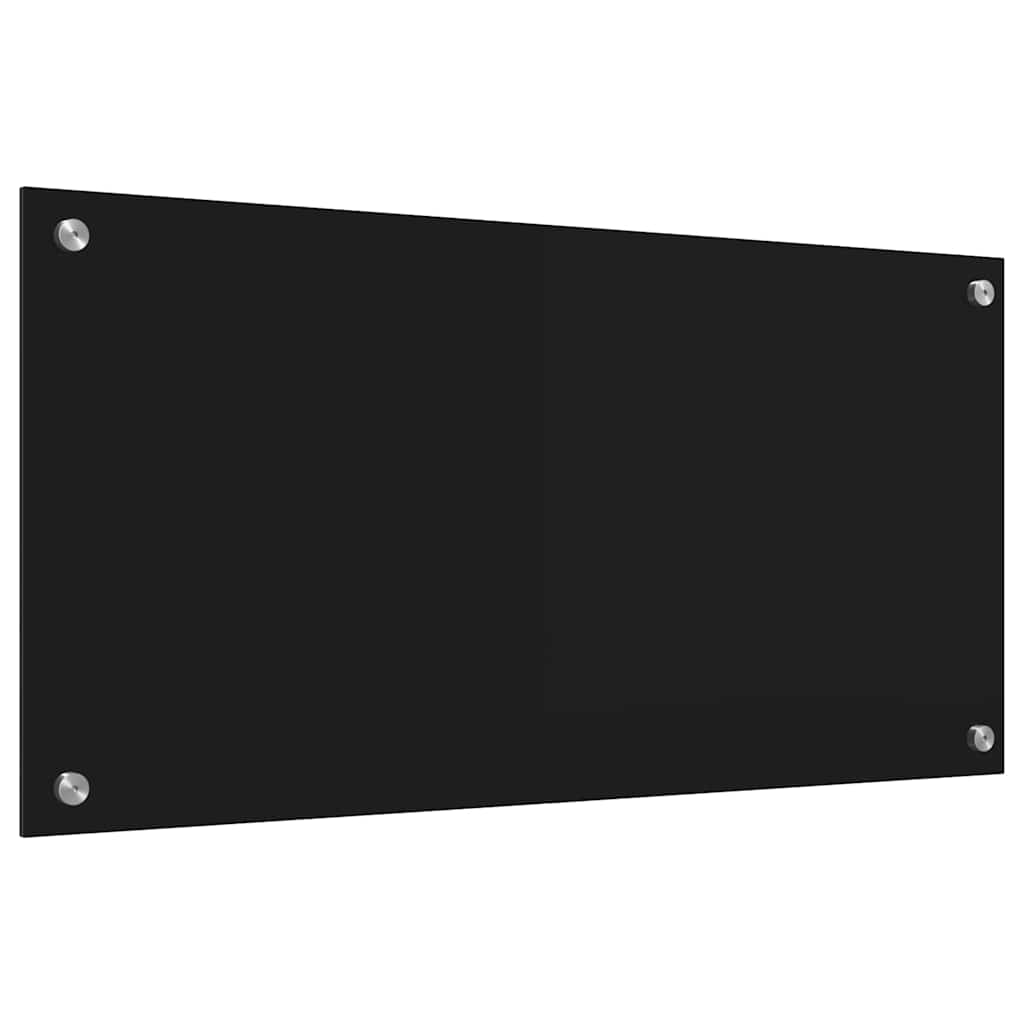 Kjøkkenbenkplate Svart 80 x 40 cm herdet glass