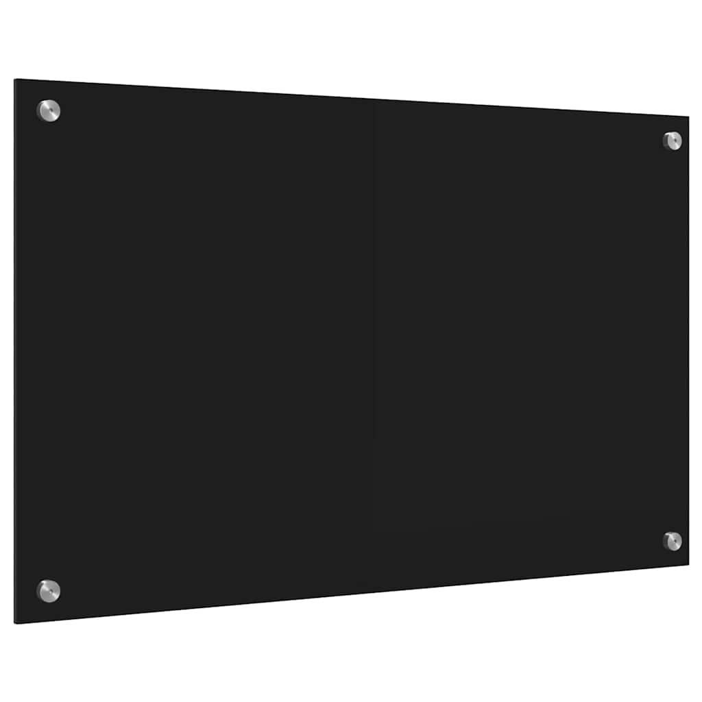 Kjøkkenbenkplate Svart 80 x 50 cm herdet glass