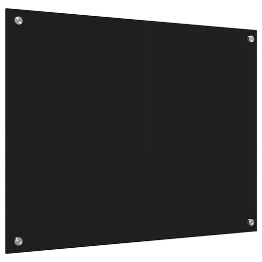 Kjøkkenbenkplate Svart 80 x 60 cm herdet glass