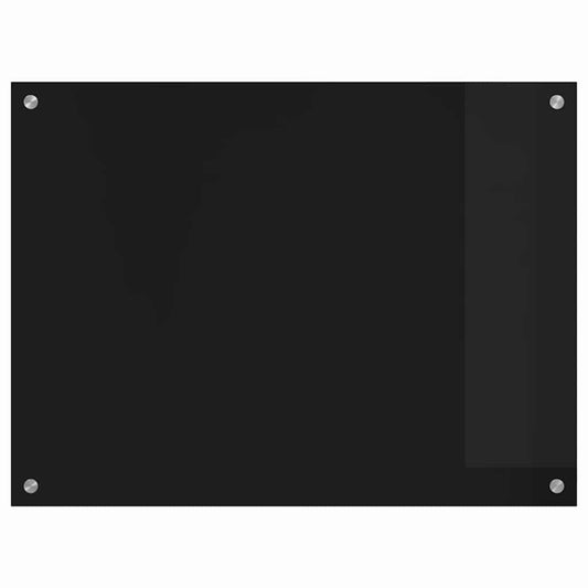 Kjøkkenbenkplate Svart 80 x 60 cm herdet glass