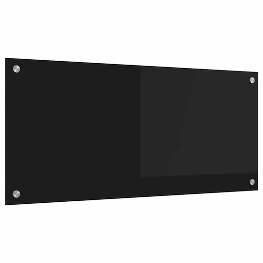 Kjøkkenbenkplate Svart 90 x 40 cm herdet glass