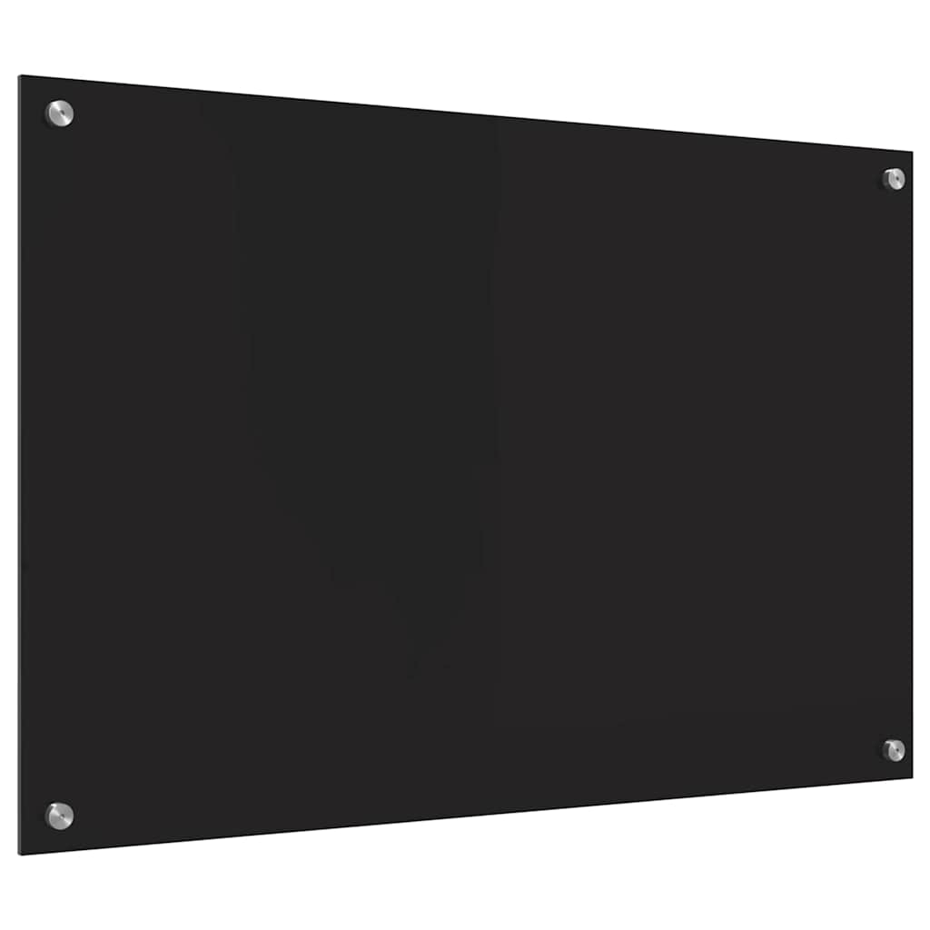 Kjøkkenbenkplate Svart 90 x 60 cm herdet glass