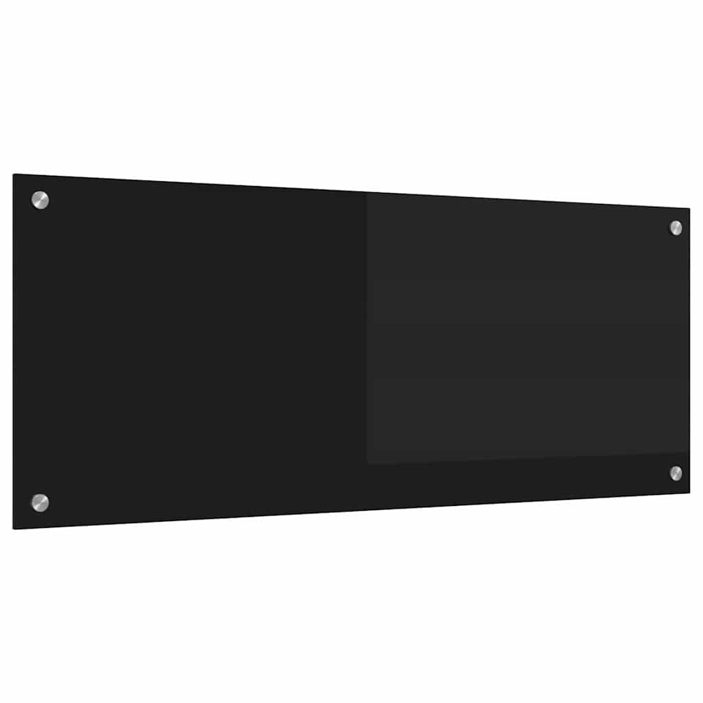 Kjøkkenbenkplate Svart 100 x 40 cm herdet glass