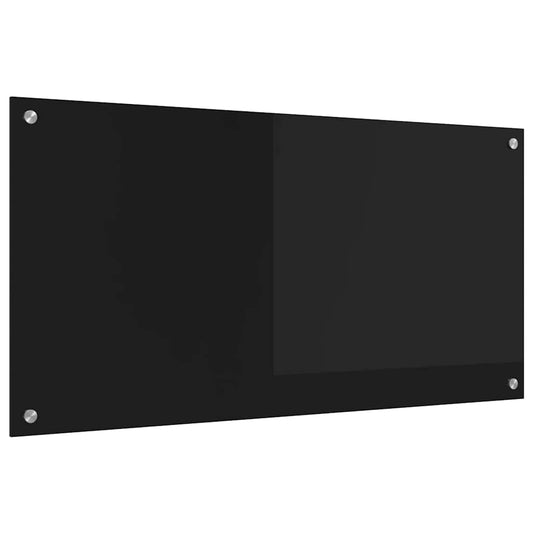 Kjøkkenbenkplate Svart 100 x 50 cm herdet glass