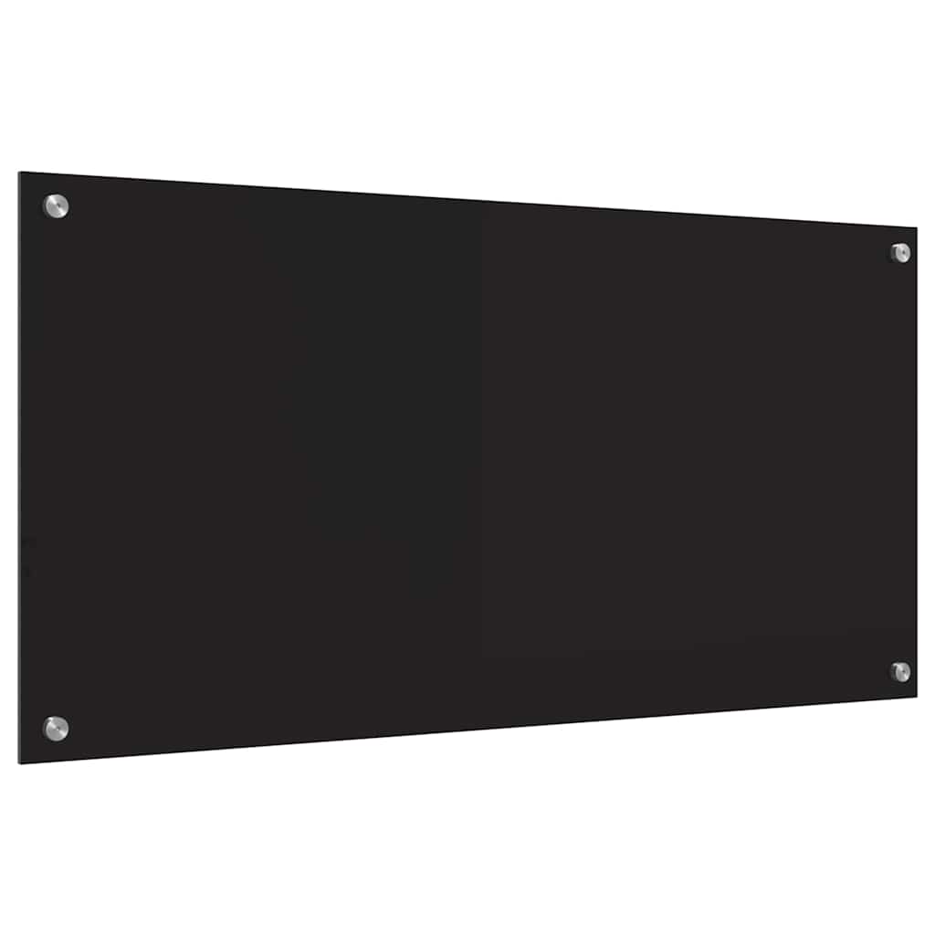 Kjøkkenbenkplate Svart 100 x 50 cm herdet glass