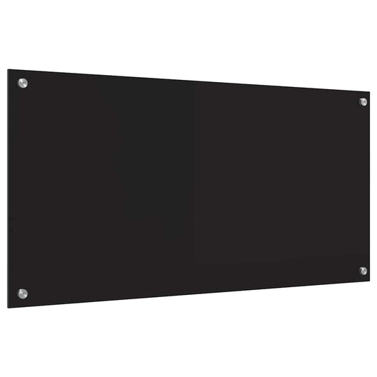 Kjøkkenbenkplate Svart 100 x 50 cm herdet glass