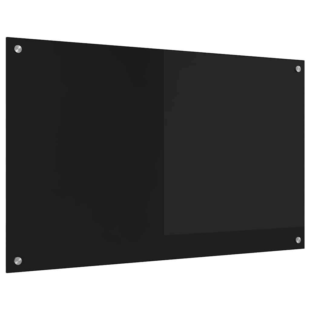 Kjøkkenbenkplate Svart 100 x 60 cm herdet glass