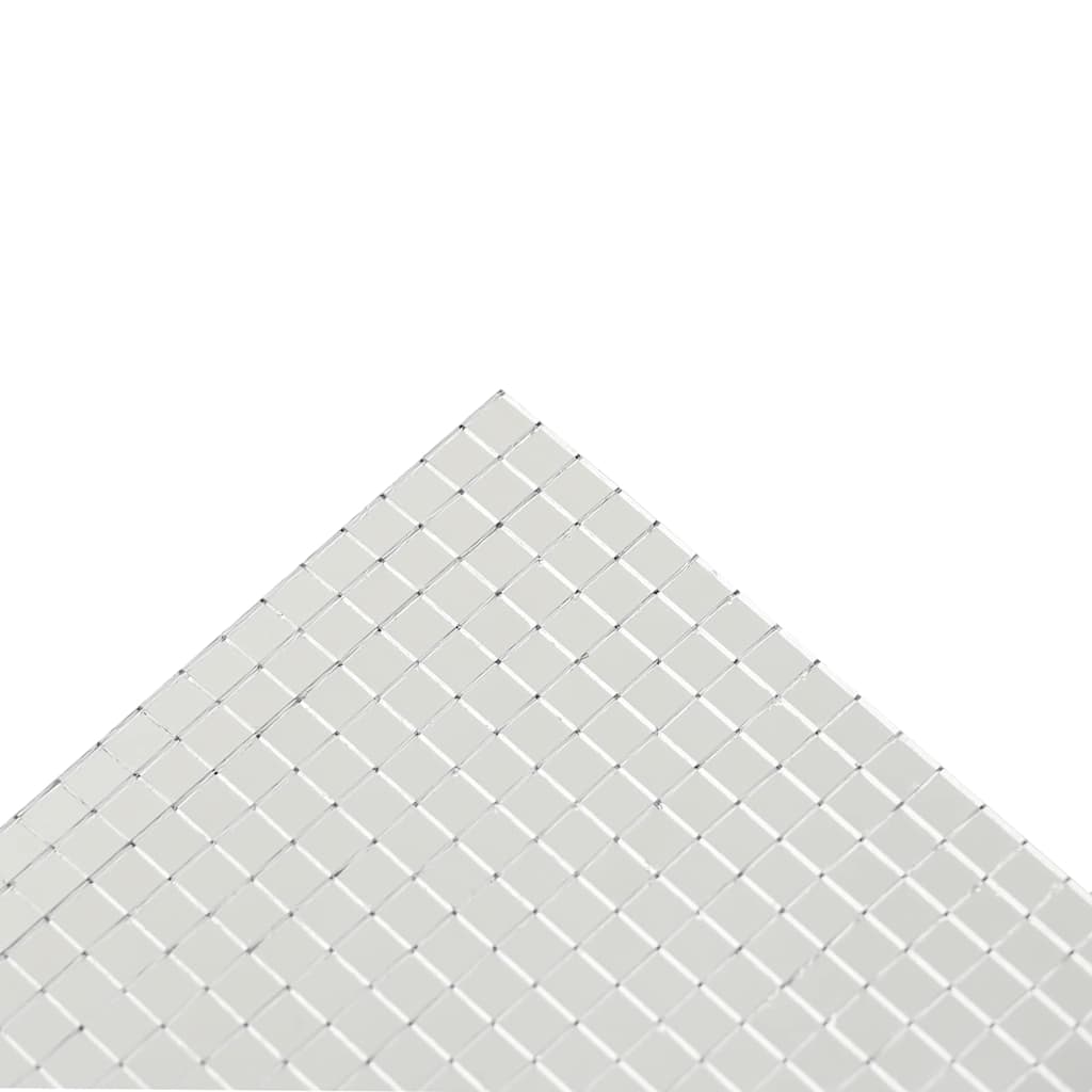 Speil Mosaikk Flis Geometrisk 3 stk. sølv 30 x 30 cm Glass
