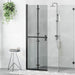 Walk-In dusjvegg Svart 70 x 6,5 x 190 cm