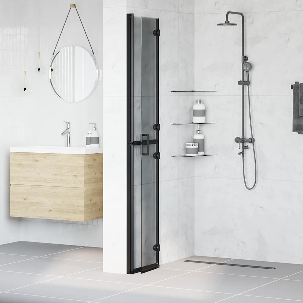 Walk-In dusjvegg Svart 70 x 6,5 x 190 cm
