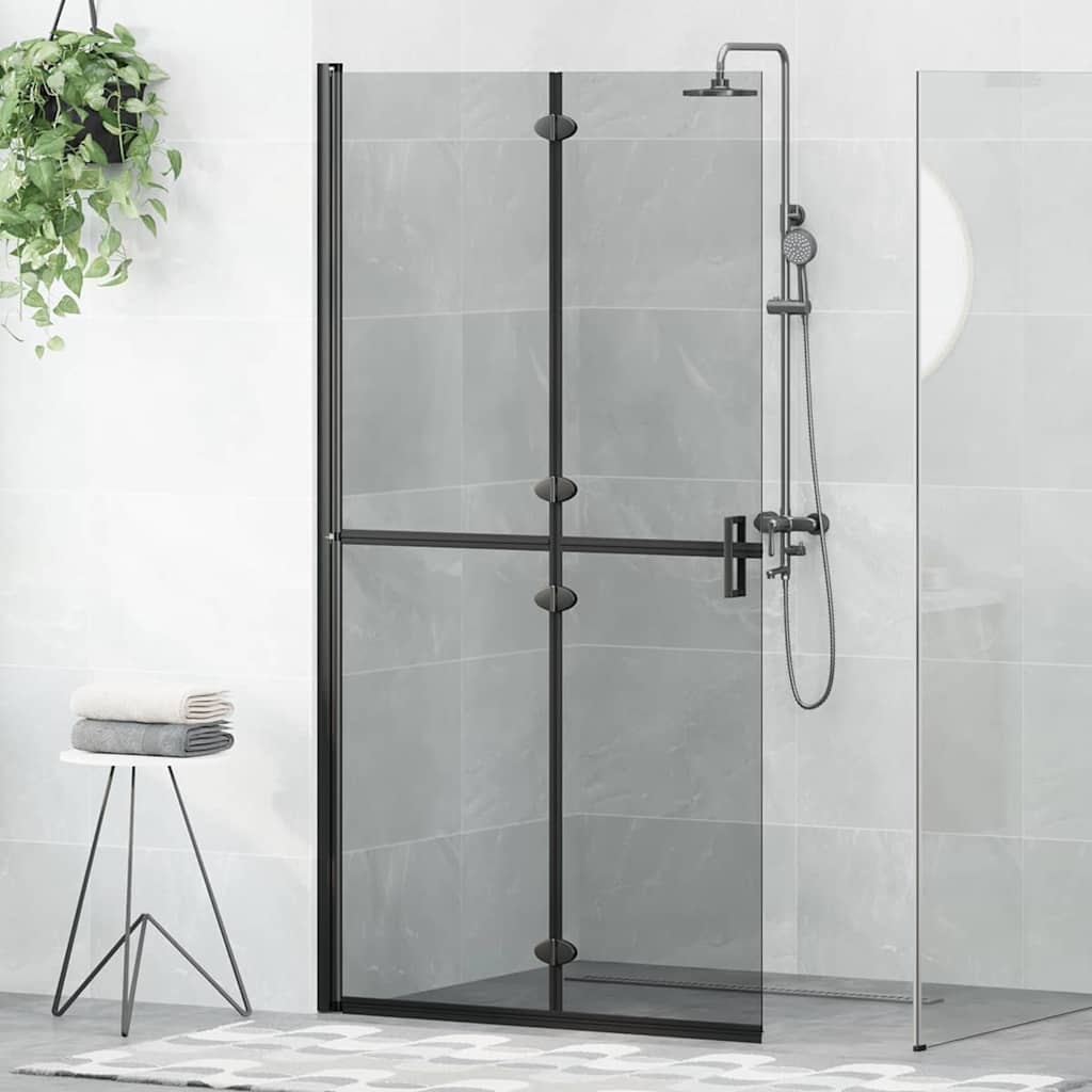 Walk-In dusjvegg Svart 100 x 6,5 x 190 cm