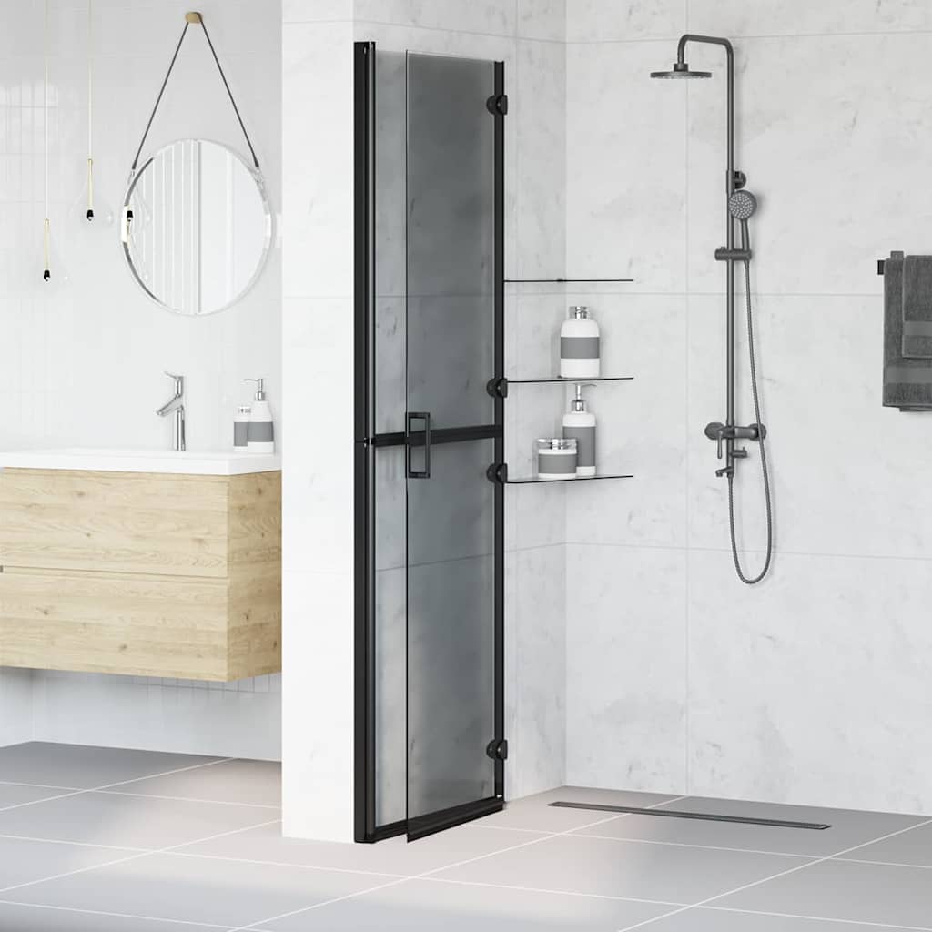 Walk-In dusjvegg Svart 120 x 6,5 x 190 cm