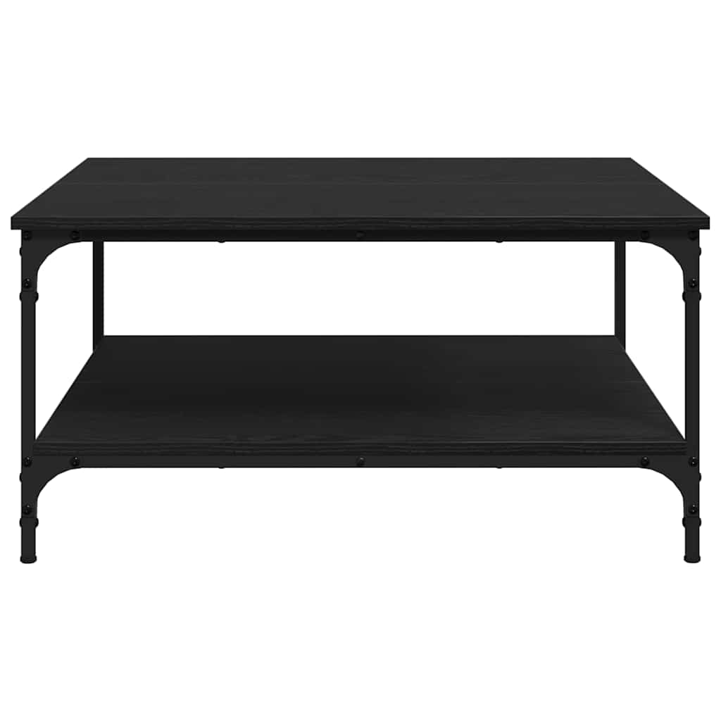 Kaffebord Svart eik 80 x 80 x 40 cm Konstruert tre