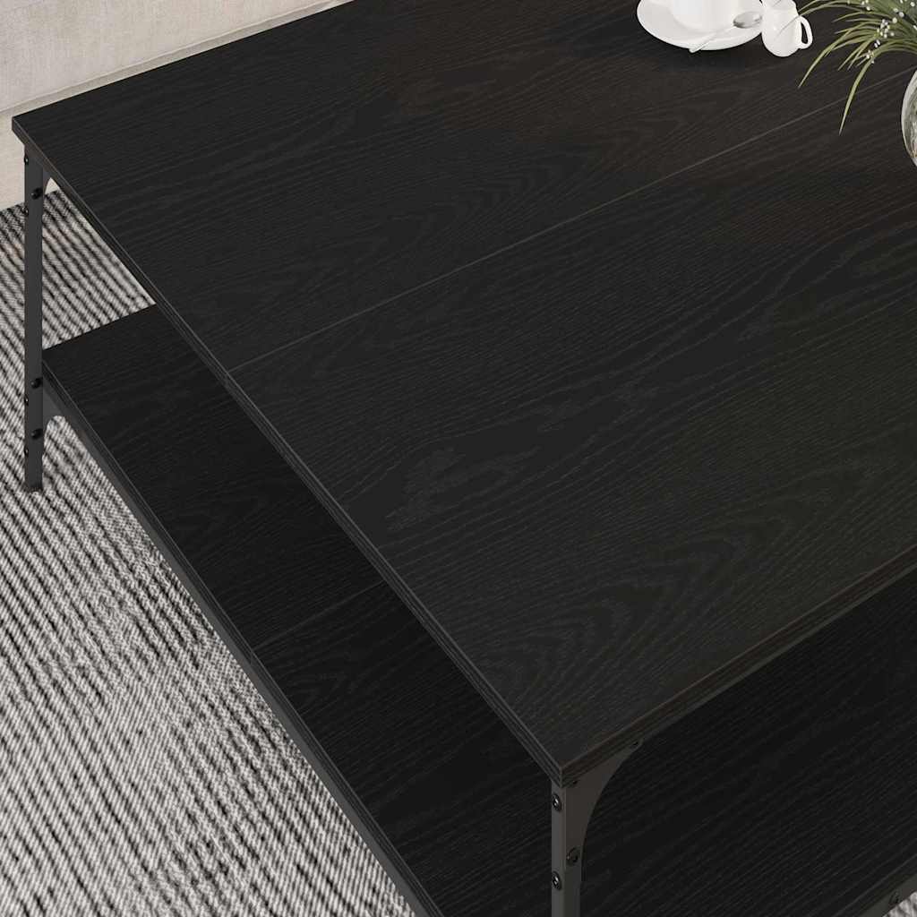 Kaffebord Svart eik 100 x 100 x 40 cm Konstruert tre